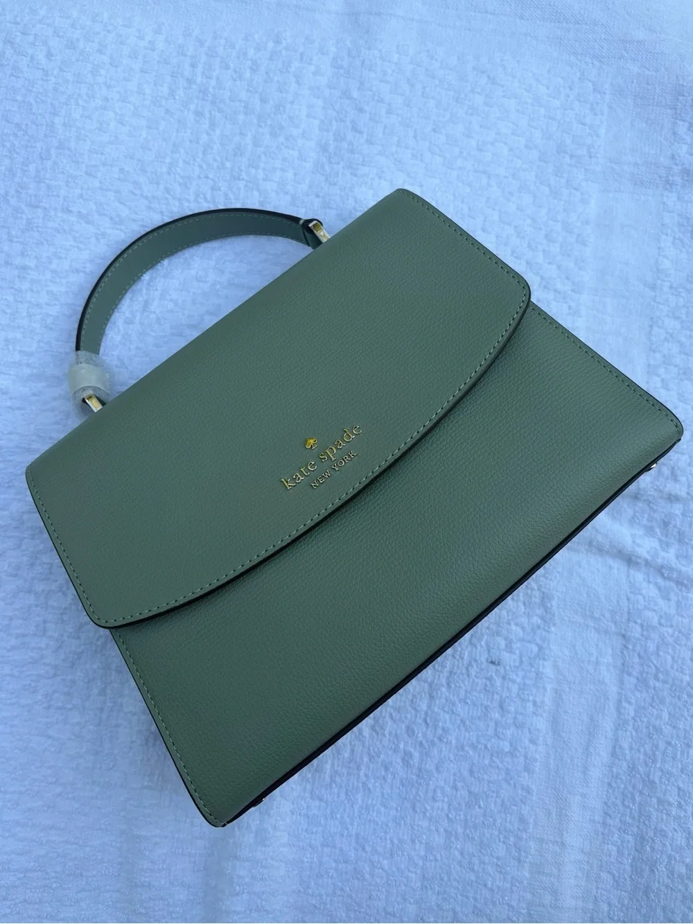 kate spade Olive Green Pebbled Leather Top-Handle Satchel